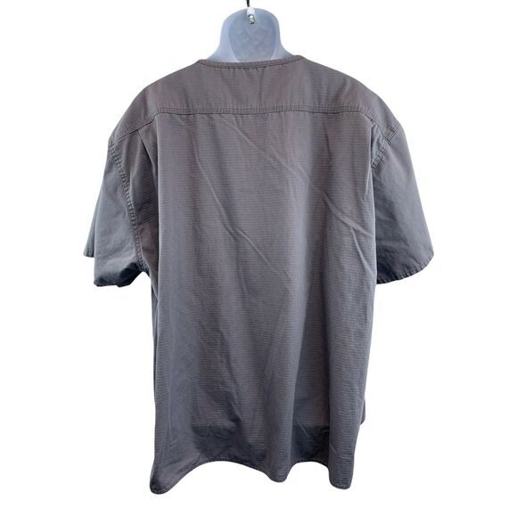 Carhartt Scrub Top Medical Shirt Mens Size 3X Gray V-Neck Short Sleeve Pocket - Picture 2 of 9